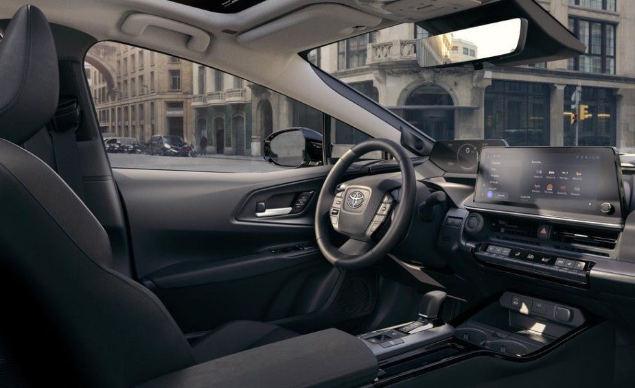 The 2023 Toyota Prius interior and dash