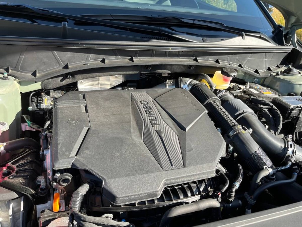 The turbocharged engine in the 2024 Hyundai Santa Cruz XRT