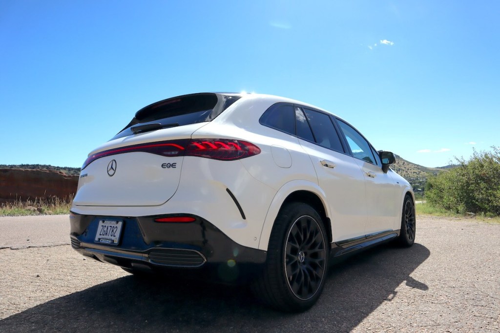 A rear view of the 2024 Mercedes-AMG EQE