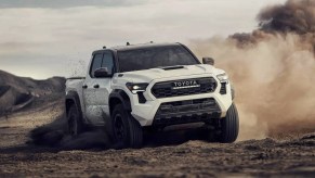 The 2024 Toyota Tacoma off-roading in sand