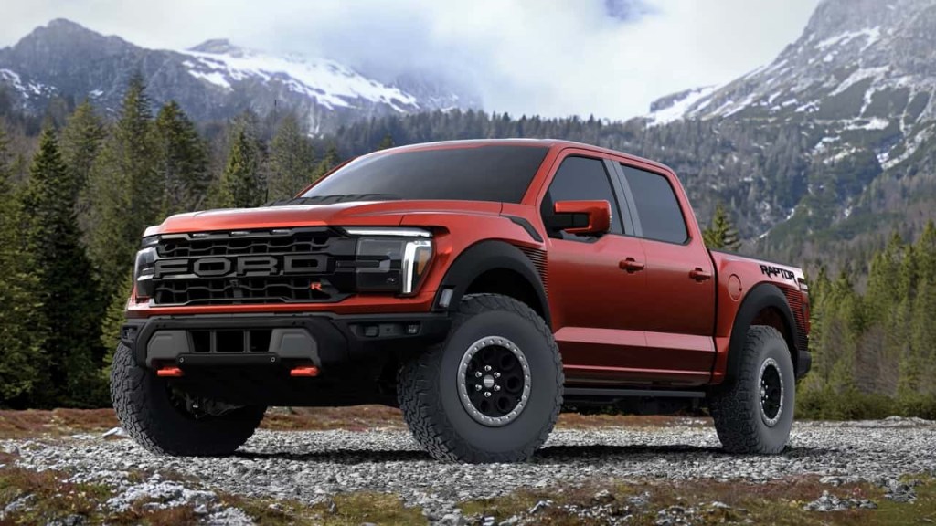 The 2024 Ford F-150 over rocky terrain