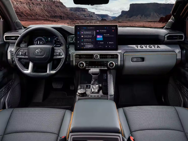 The 2024 Toyota Tacoma interior and dash