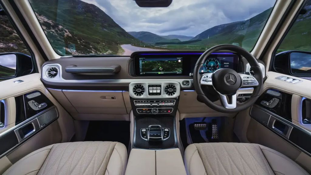 2023 Mercedes-Benz G-Class SUV black and white dash