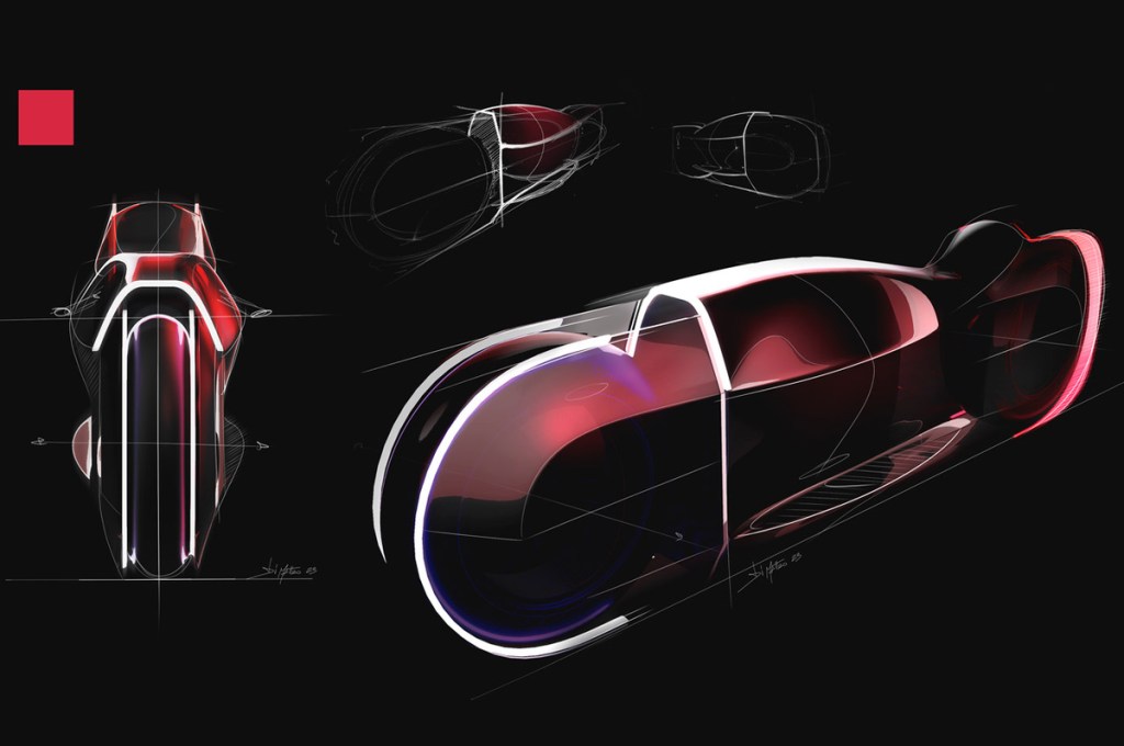 Audi Robosphere EV motorcycle design sketches