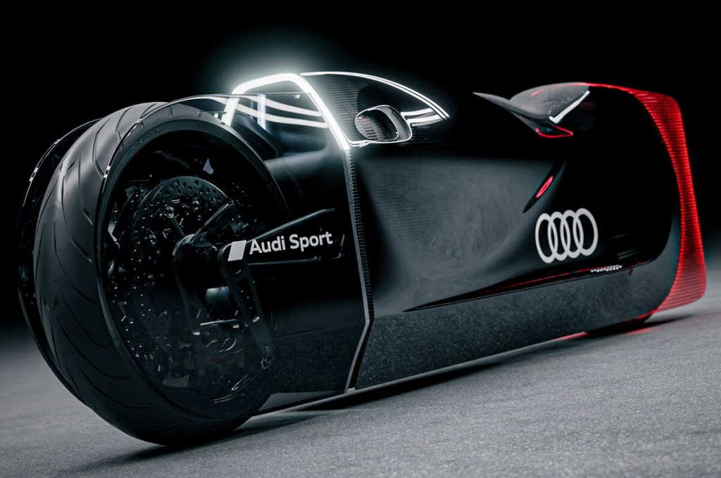 Audi Robosphere EV motorcycle concept studio shot