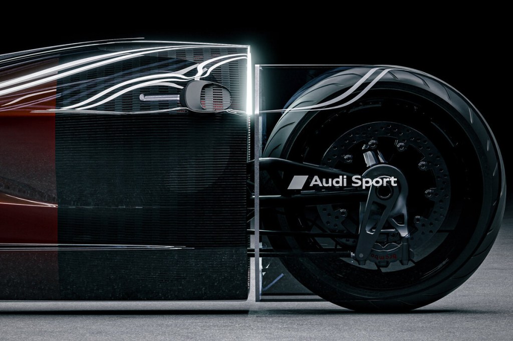 Audi Robosphere EV motorcycle concept see-through