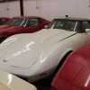 A line of beautiful '70s Corvettes in pristine condition.