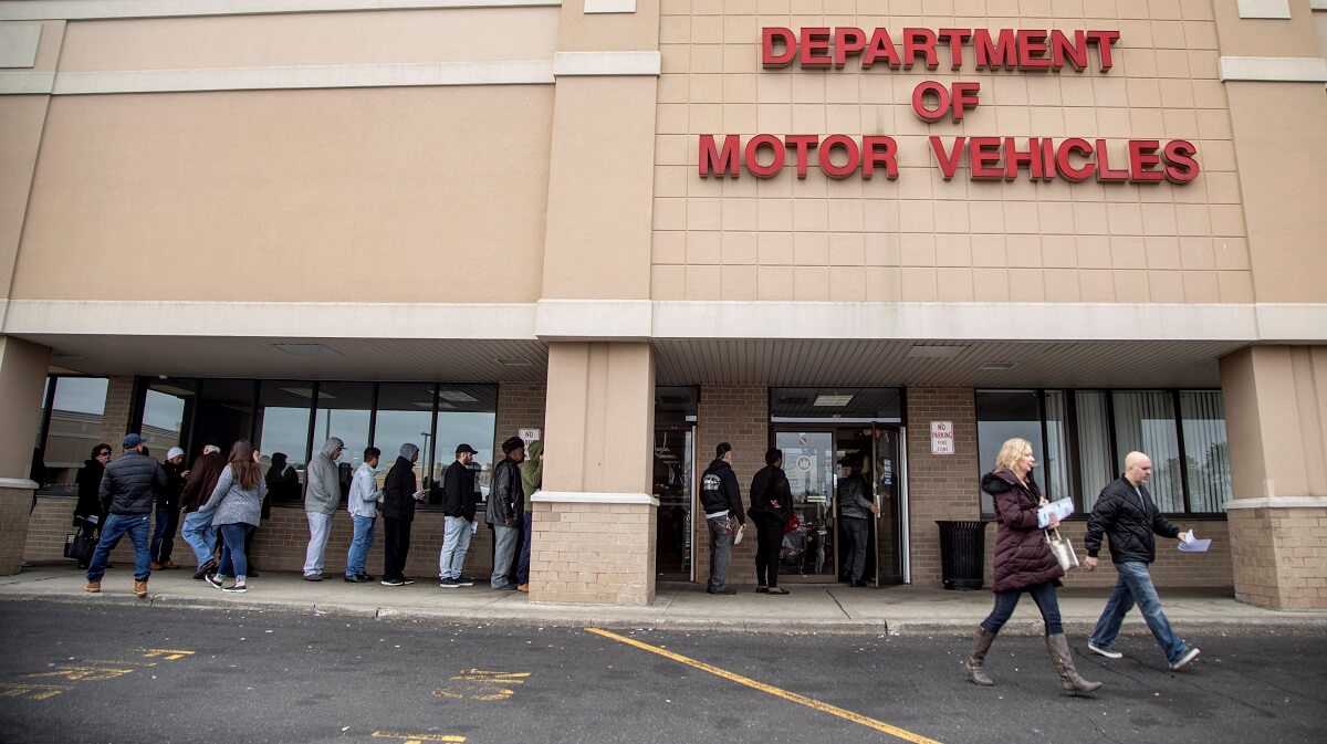 A DMV line hosts applications and questions like can you still drive if you have seizures.