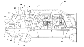 schematic showing people sitting in the Fod F-150 bed seats