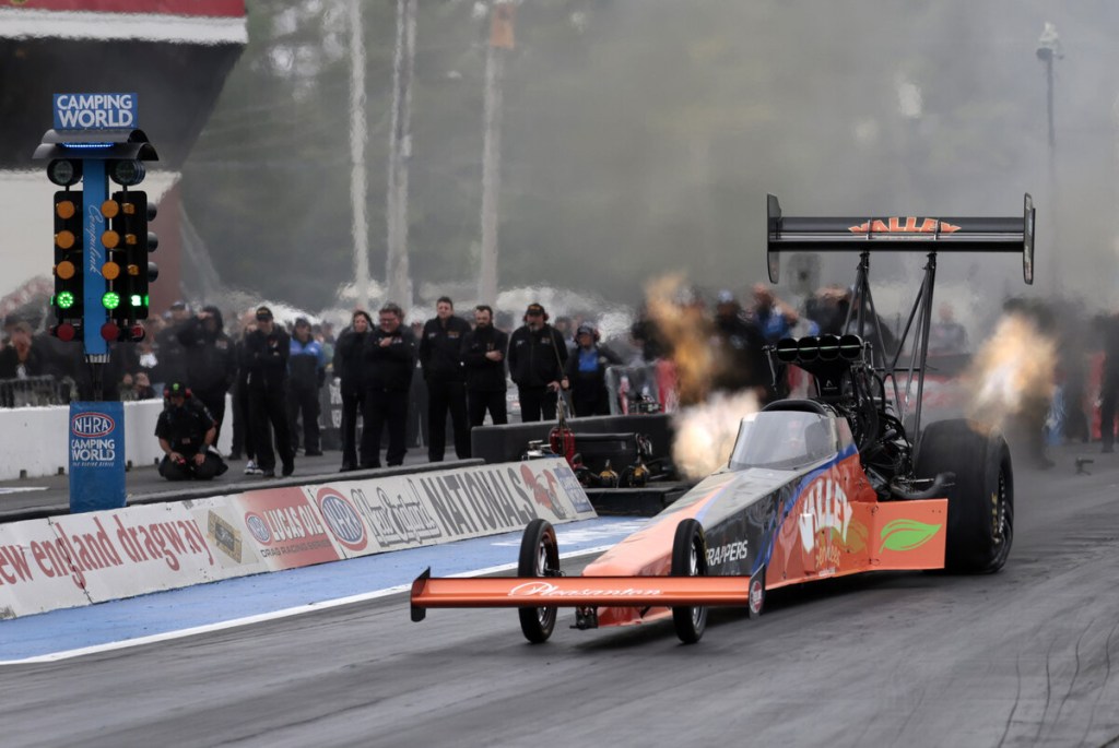 Mike Salinas Scrapper Top Fuel dragster competing at Denver