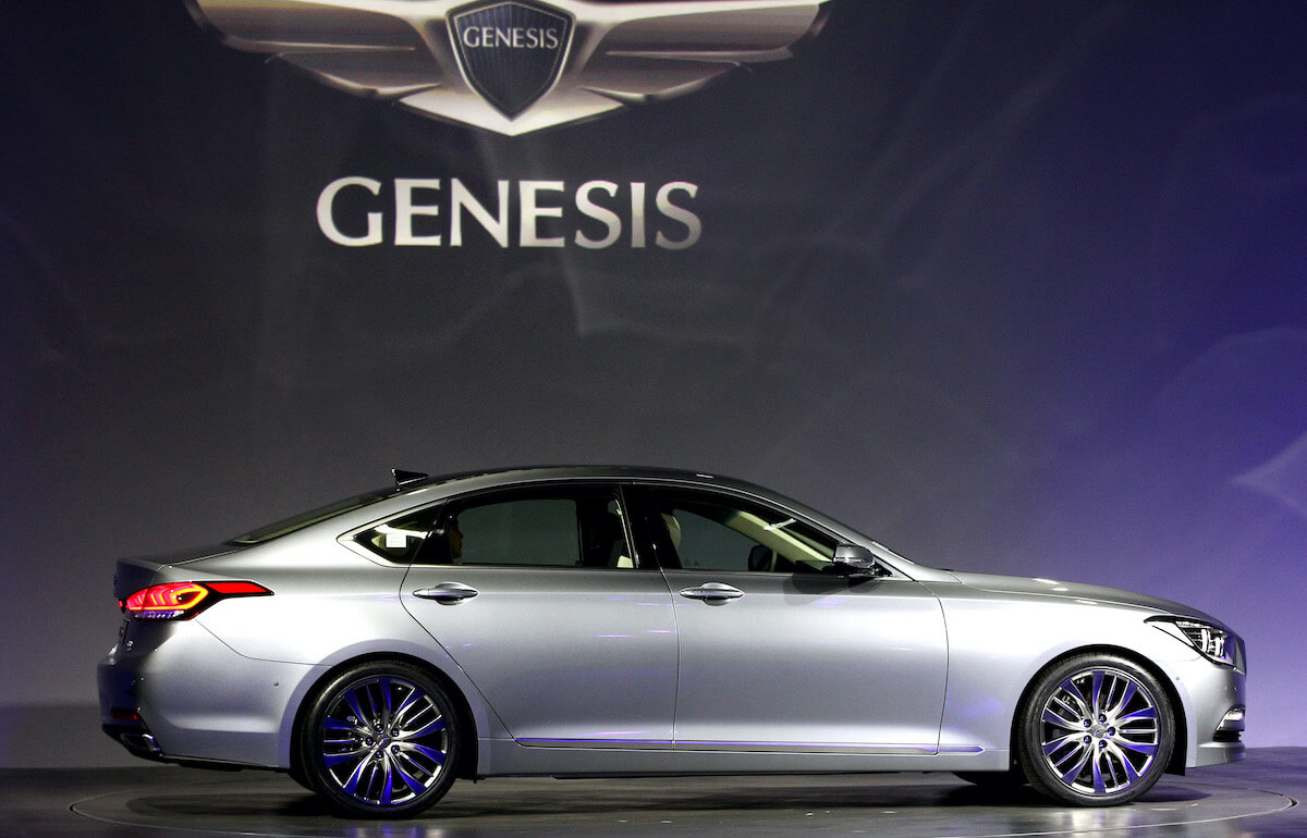 A side view of the Hyundai Genesis sedan