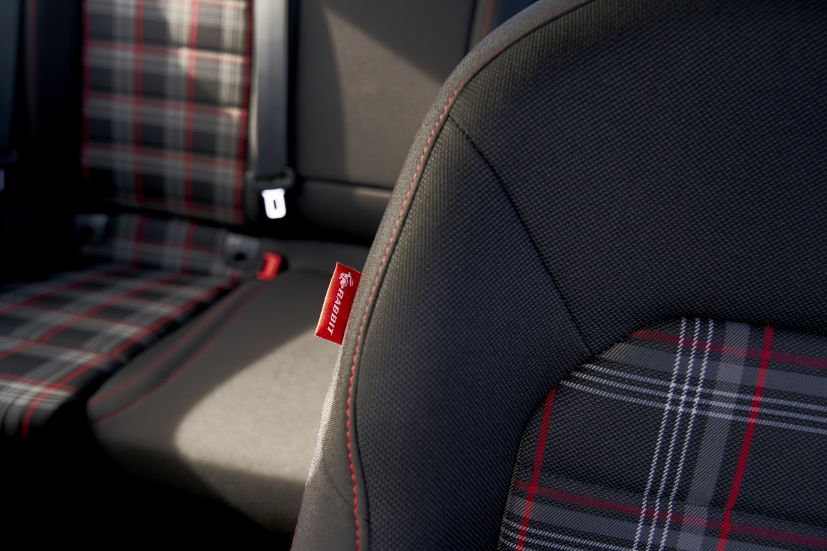 Clark plaid seats in the 2020 GTI