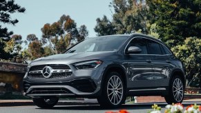 A gray 2023 Mercedes-Benz GLA-Class subcompact luxury SUV is parked.