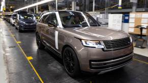 A Range Rover moves along the production line at Tata Motors Ltd.'s Jaguar Land Rover vehicle manufacturing plant. Range Rovers wish to see improvements