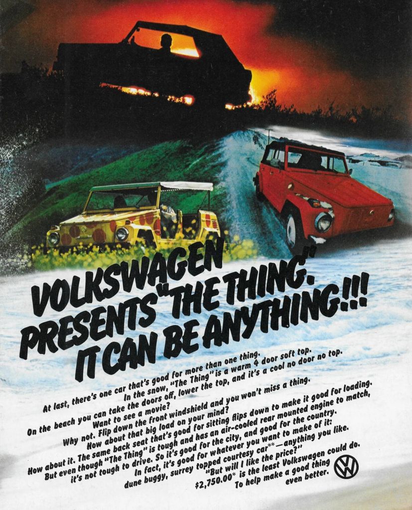 vintage VW Thing ad