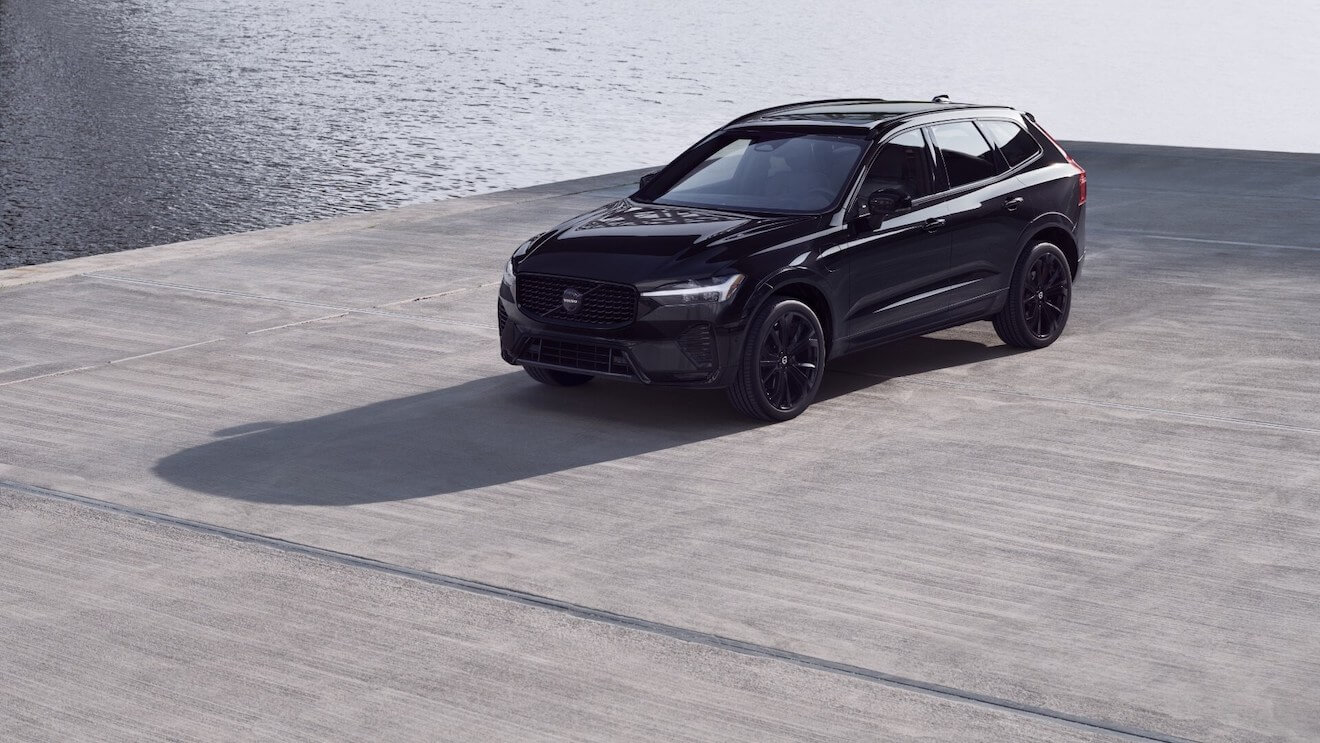 Overhead shot of a black 2023 Volvo XC60. Volvo sales across the board are increasing.