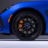 A closeup shot of the front tire and Brembo brake caliper on a 2024 Subaru BRZ tS sports car coupe model