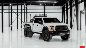 Hennessey Ford F-150 Velociraptor 6x6 truck front 3/4 view