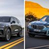 The 2024 Lincoln Nautilus Black Label (R) and BMW X5 xDrive50e compact luxury SUV models