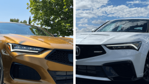 A side-by-side view of the 2023 Acura TLX Type S and 2024 Acura Integra Type S