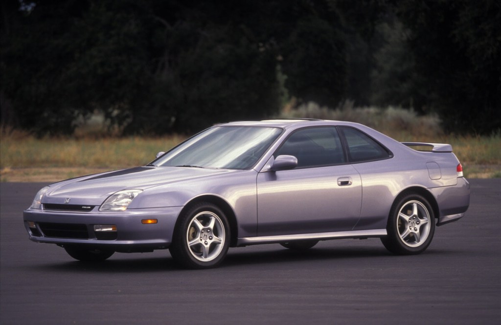 A 1999 Honda Prelude in silver