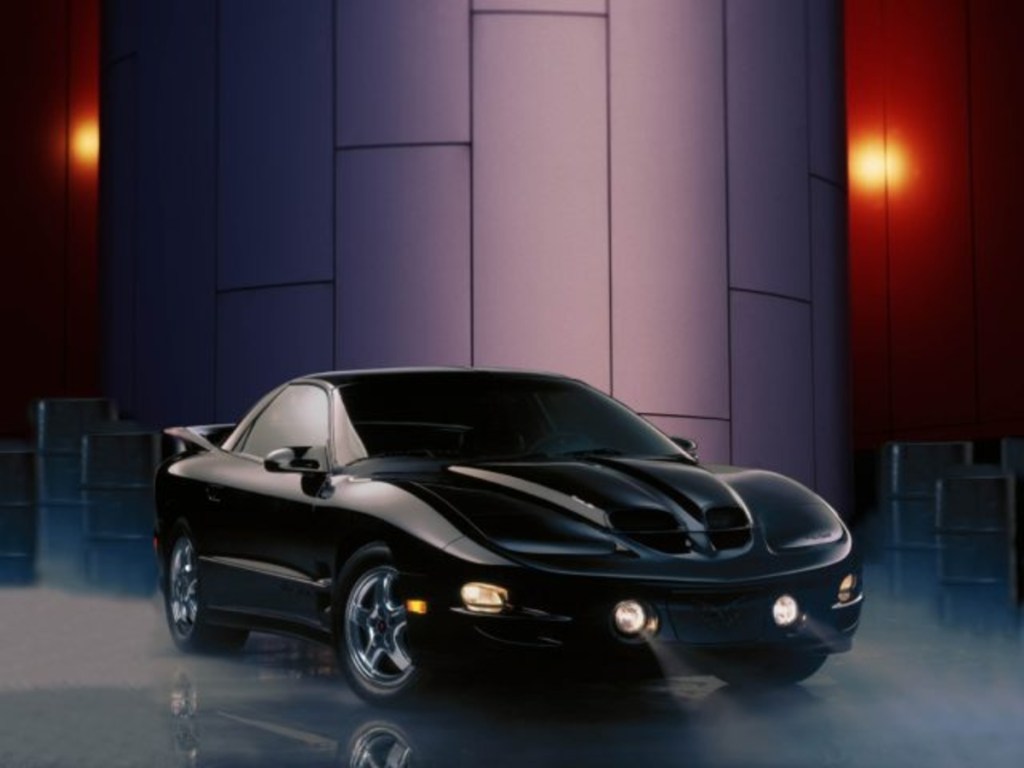 Black 2002 Pontiac Firebird in studio shot, could there be new ones in Japan?