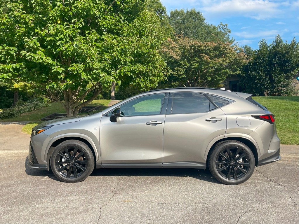 The 2023 Lexus NX 350 F Sport from the side