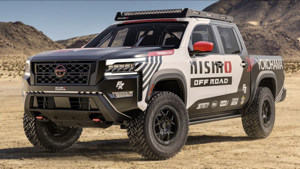 The Nissan Frontier Nismo Off-Road concept in the dirt
