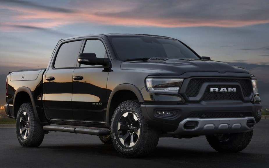 The 2023 Ram 1500 parked at dusk