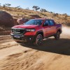 The Ram Rampage driving on a dirt road