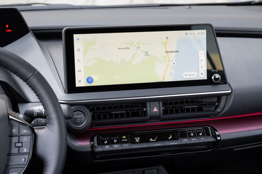 The 12.3-inch infotainment system in the 2023 Toyota Prius Prime
