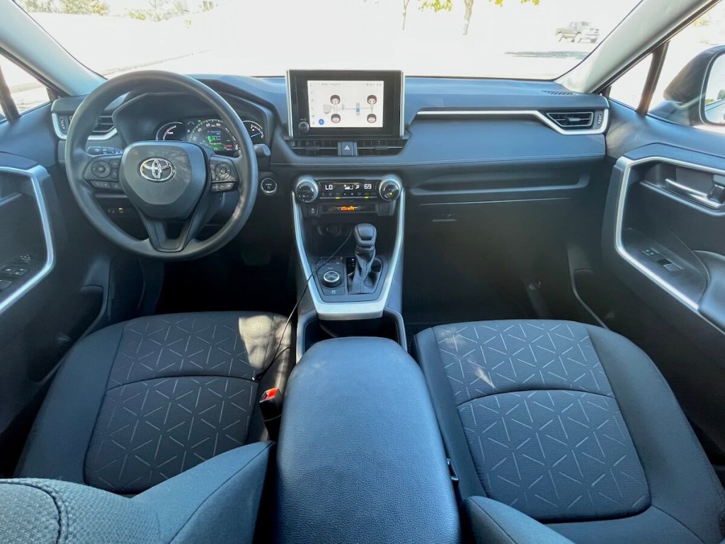 An interior view of the 2023 Toyota RAV4 Woodland