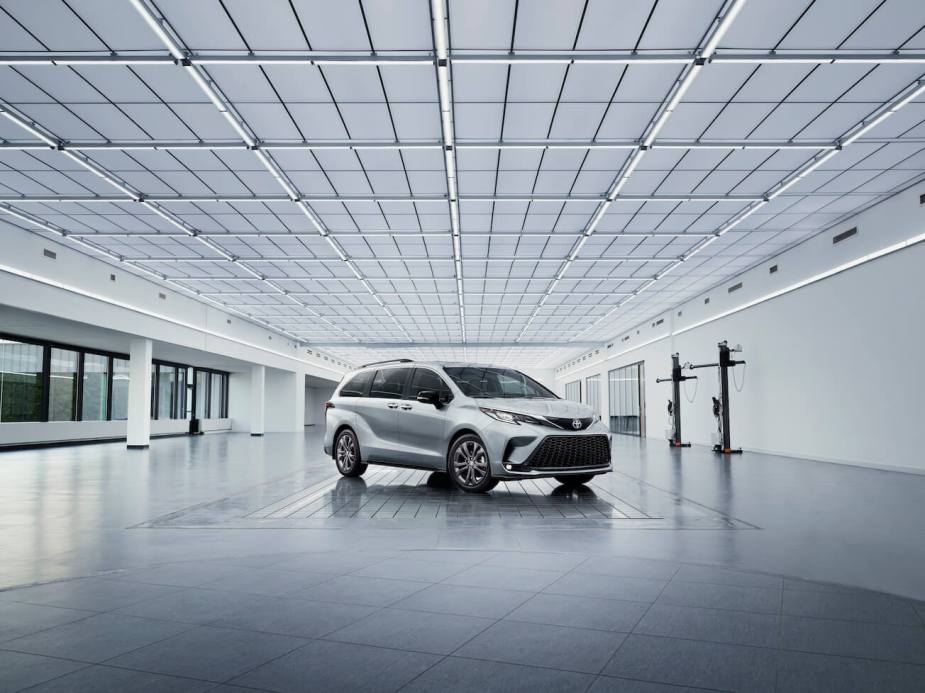 The 2023 Toyota Sienna 25th Anniversary Edition in a white room. This is one of the most dependable minivans.