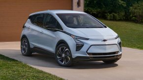 2023 Chevrolet Bolt EV with house in background