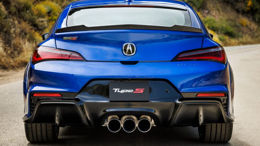 A rear view of the 2024 Acura Integra Type S