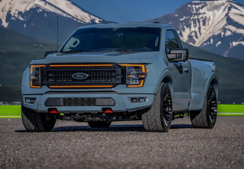 2023 Ford F-150 widebody single cab front 3/4 view