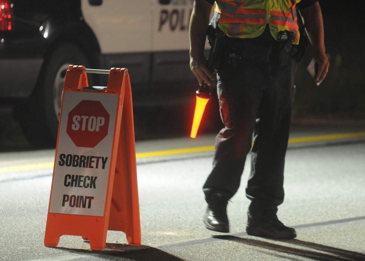 DUI checkpoint field sobriety checkpoint
