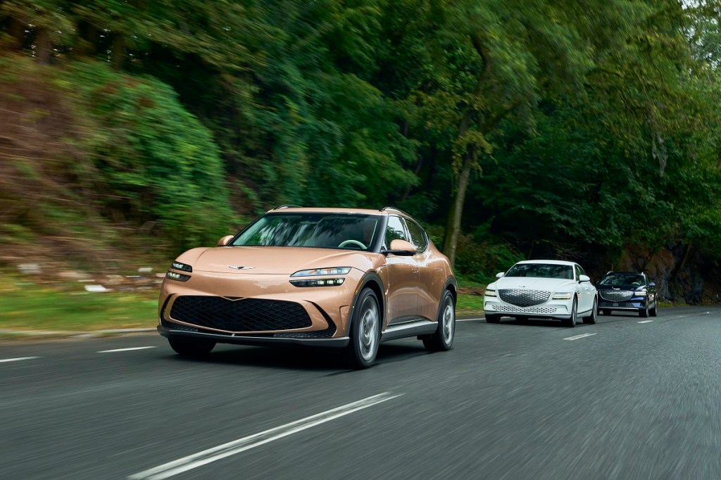 The 2024 Electrified Genesis GV60, G80, and GV70 on the road