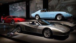 Museum displaying the rarest car in the world, the Ferrari Testarossa Spyder