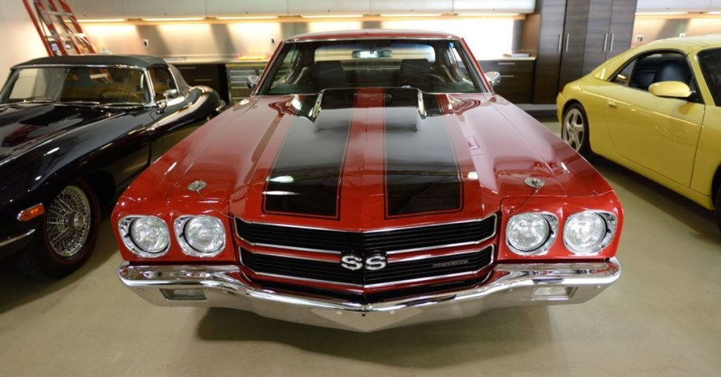 1970 Chevrolet Chevelle SS red with black stripes