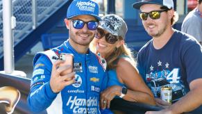 Kyle Larson with fans