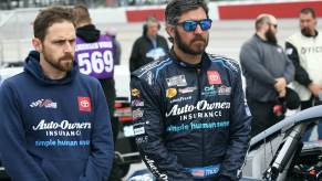 Martin Truex Jr. and James Small before race.
