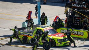 NASCAR pit crew services vehicle.