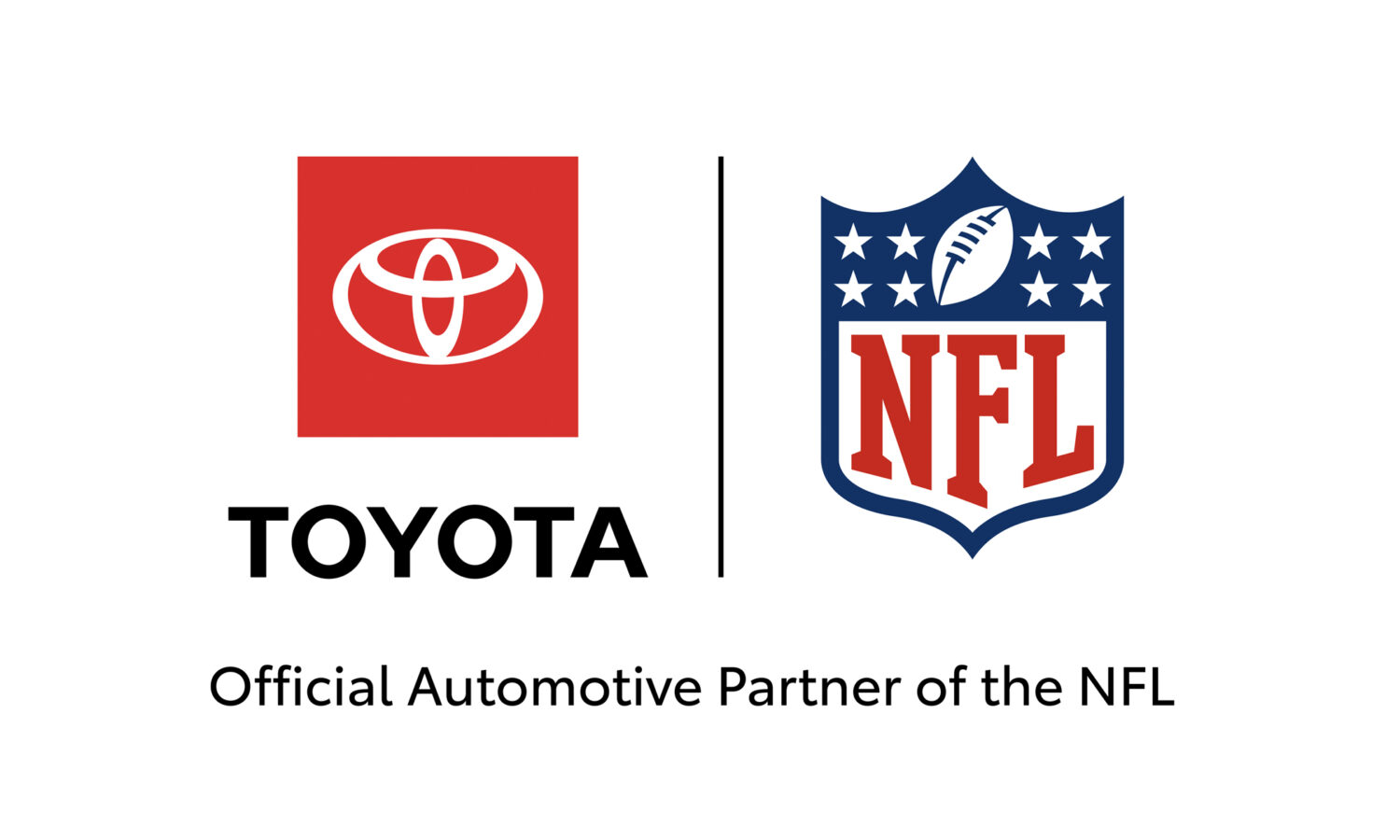 The NFL and Toyota logos next to each other.