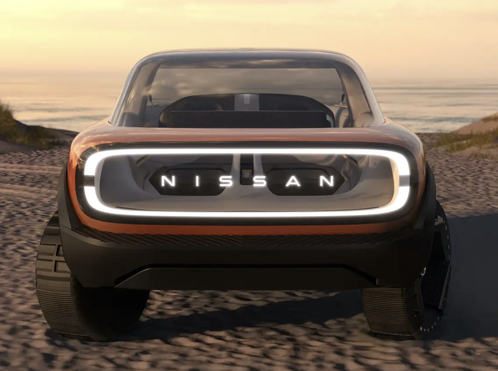 The Nissan Surf-Out Concept off-roading in sand