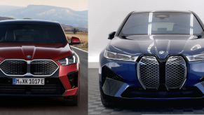 BMW beaver fang vs conventional grille side-by-side