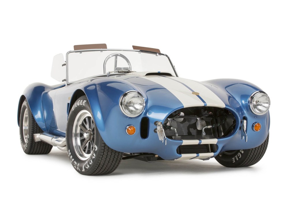 AC Cobra Front 3/4 Blue with racing stripe 427 SC Shelby 