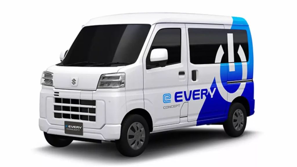 Suzuki e-EVery concept van with blue graphics