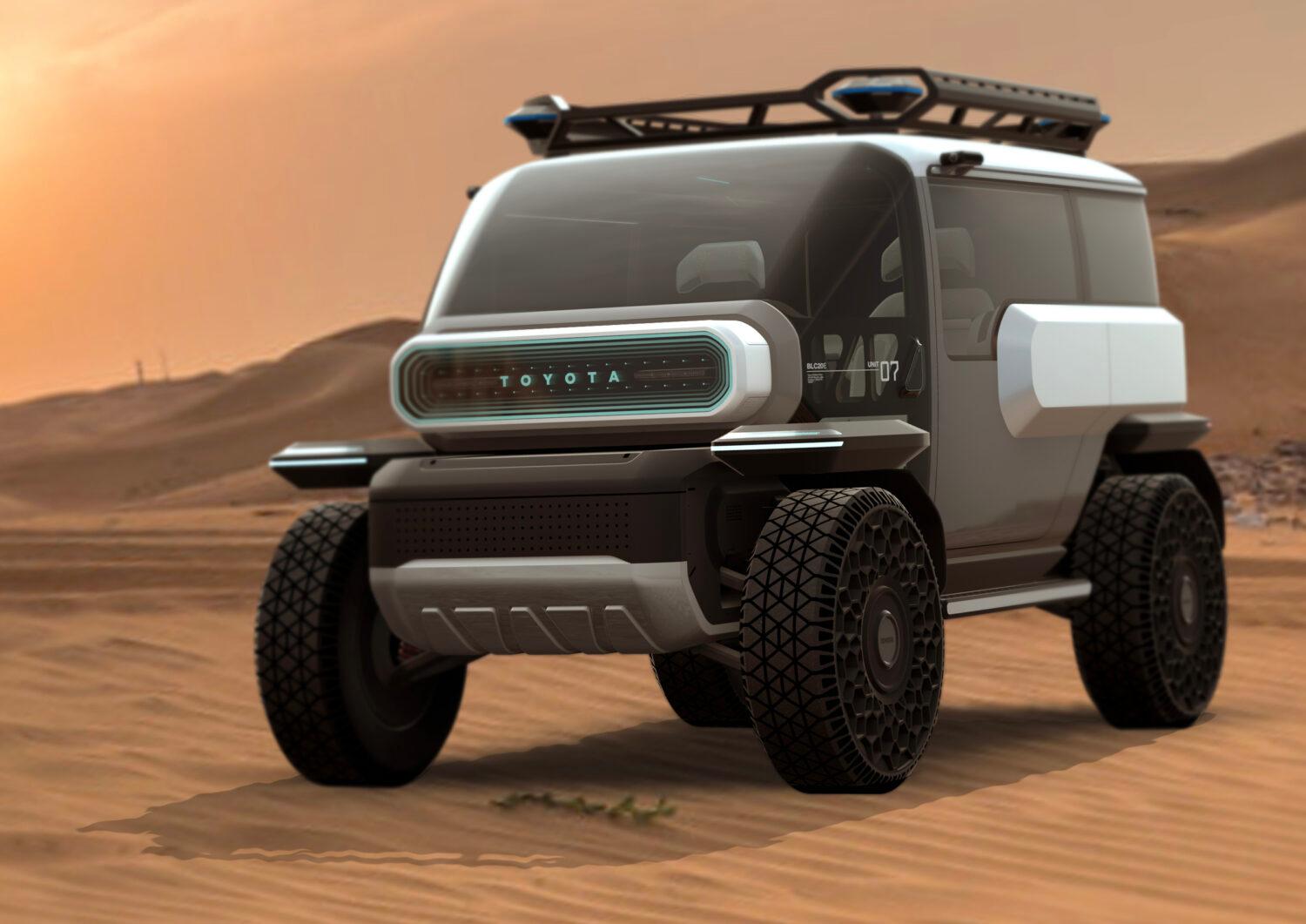 A rendered image of the Toyota Lunar Cruiser.