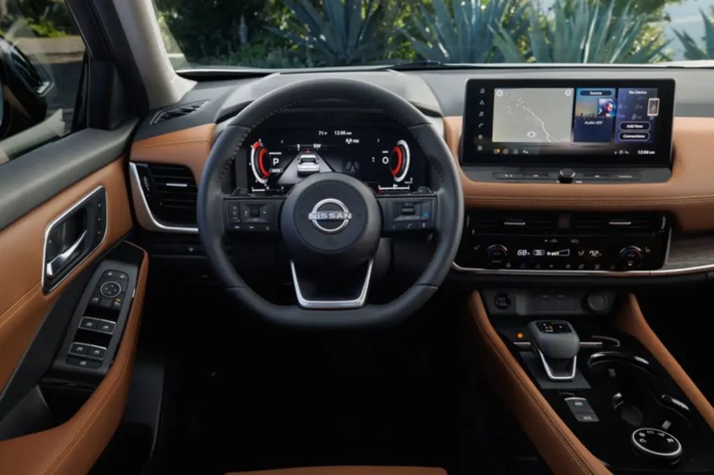 2024 Nissan Rogue interior from front seat